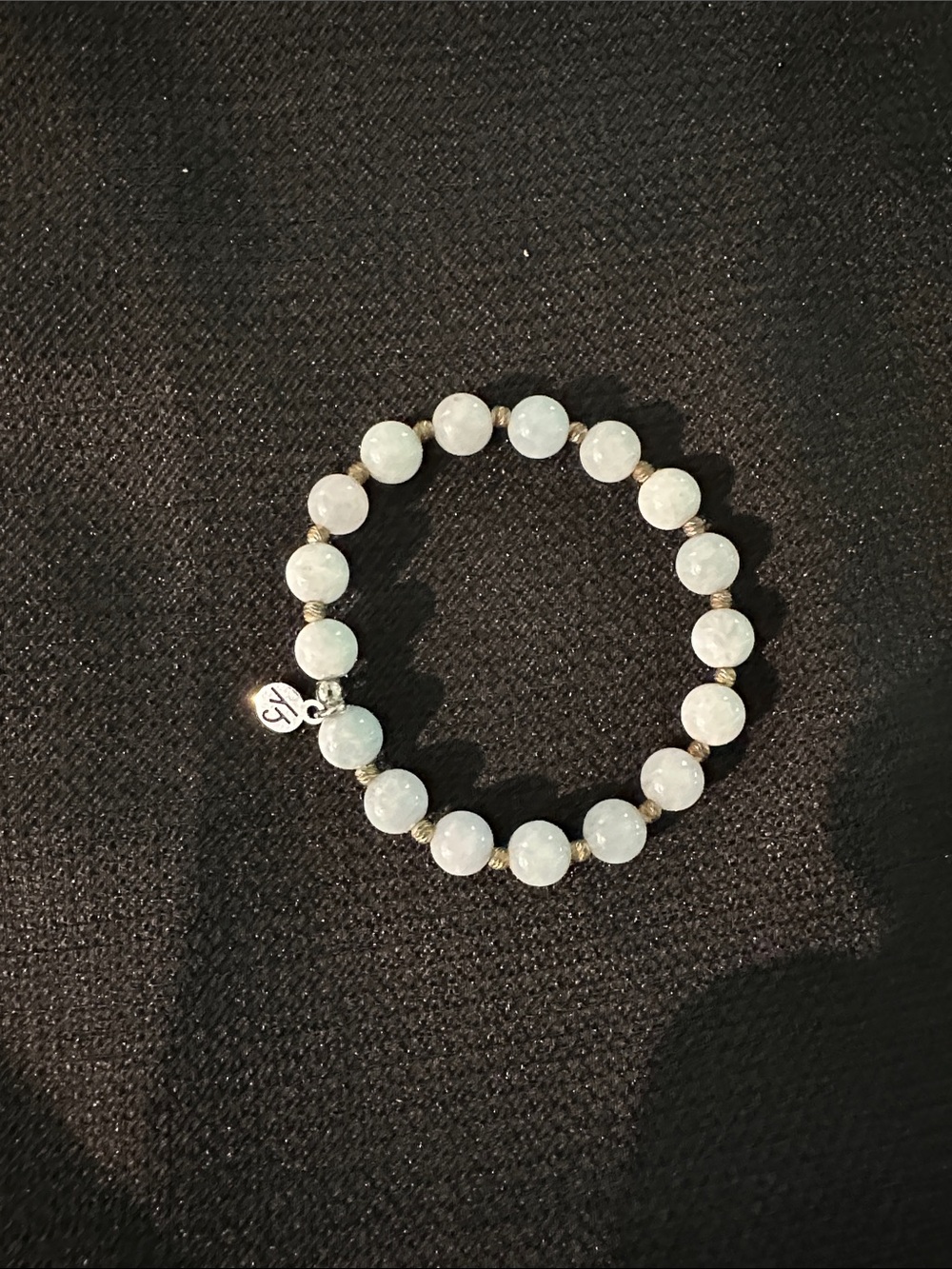 T. Jazelle White Beaded Stretch Bracelet - Picture 2 of 4